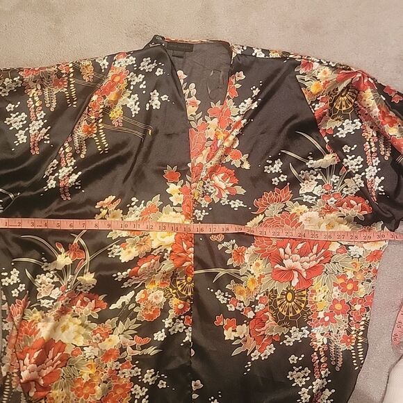 Steve Madden Black and Multicolor Kimono one Size - Picture 4 of 7